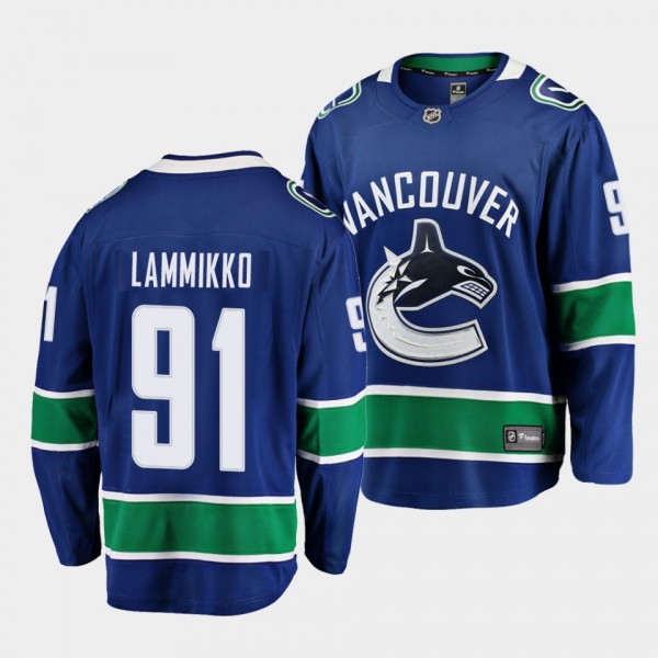 Juho Lammikko Vancouver Canucks 2021-22 Home Blue ...