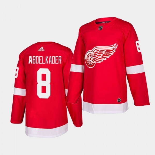 Justin Abdelkader #8 Red Wings Authentic Home Men'...