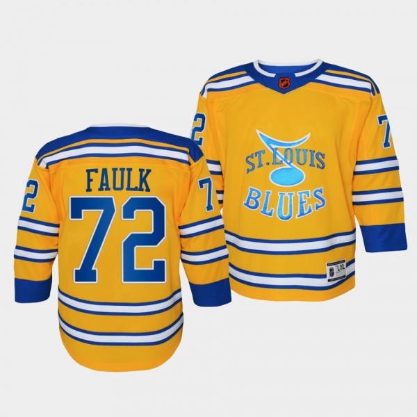 Youth Justin Faulk Blues Yellow Special Edition 2....