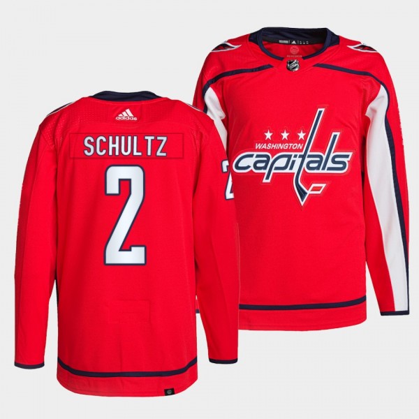 Justin Schultz #2 Capitals Home Red Jersey 2021-22...