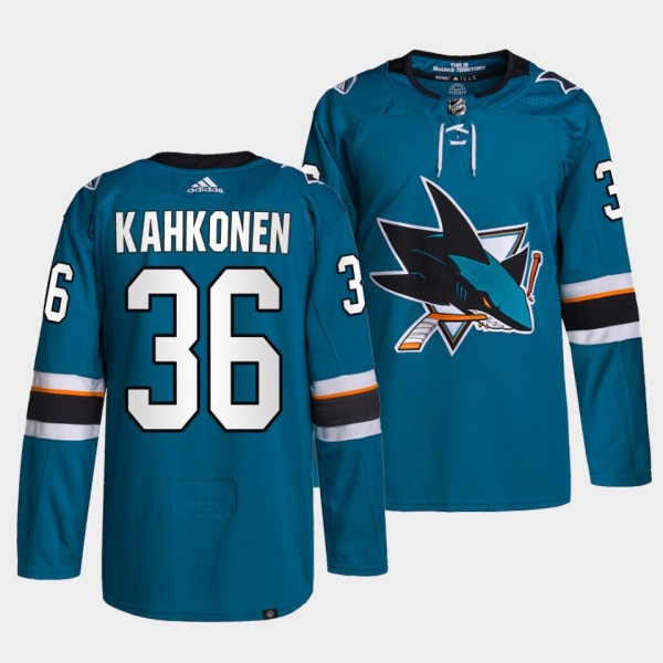 Kaapo Kahkonen #36 San Jose Sharks 2022 Primegreen...
