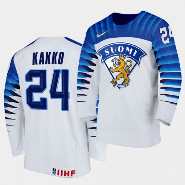 Kaapo Kakko 2020 IIHF World Championship White Home Jersey