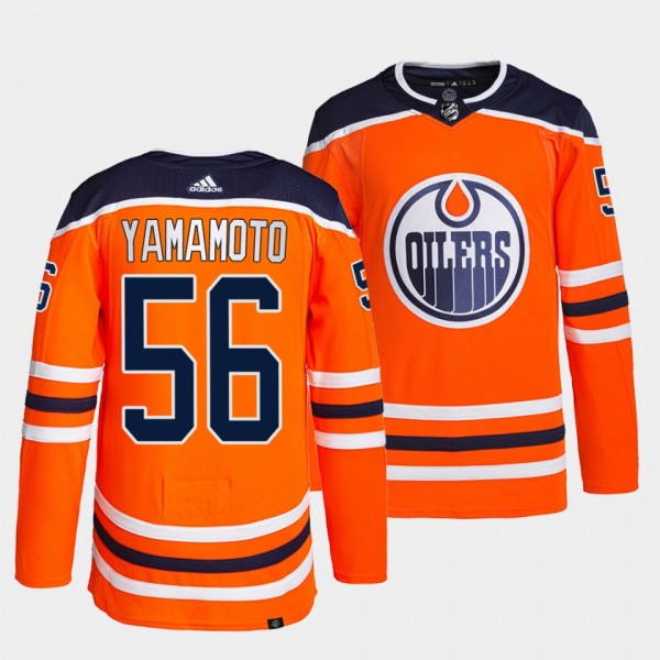 Edmonton Oilers Authentic Pro Kailer Yamamoto #56 Orange Jersey Home