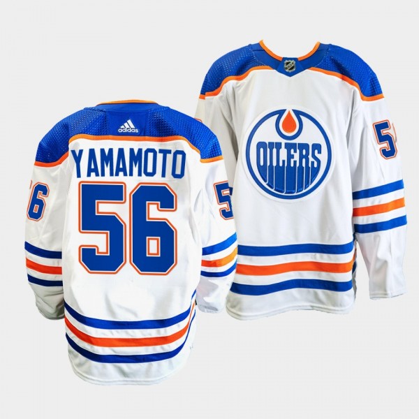 Edmonton Oilers 2022-23 Primegreen Authentic Kailer Yamamoto #56 White Jersey Away