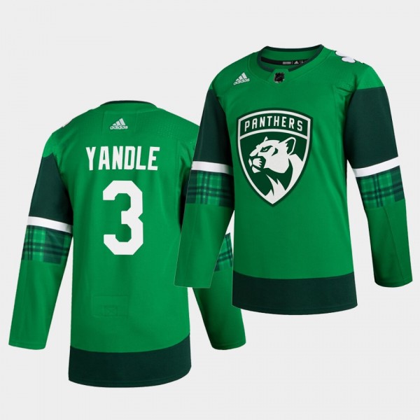 Keith Yandle Panthers 2020 St. Patrick's Day Green...