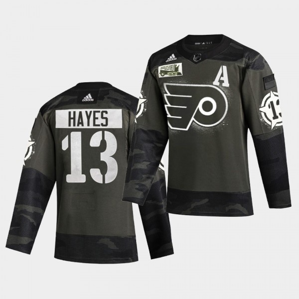 Kevin Hayes Philadelphia Flyers 2021 Military Nigh...