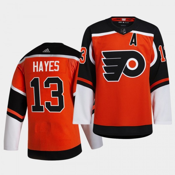 Kevin Hayes #13 Flyers 2020-21 Reverse Retro Fourt...