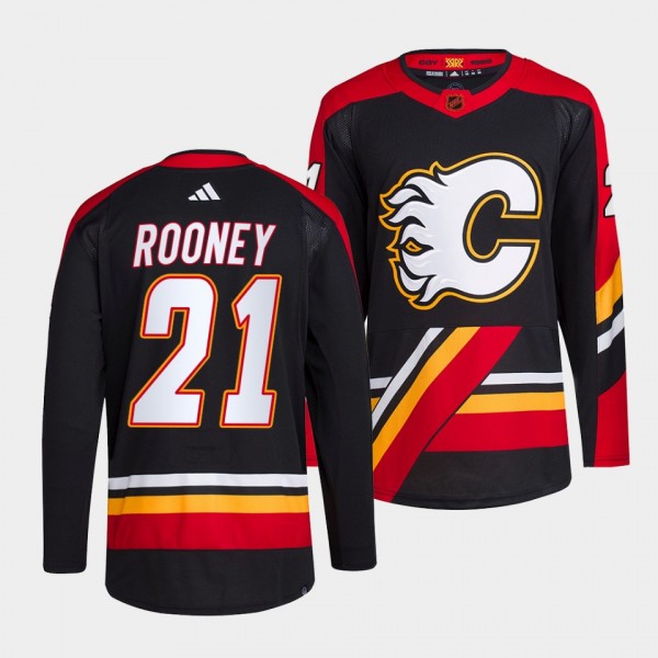 Kevin Rooney Calgary Flames 2022 Reverse Retro 2.0 Black #21 Authentic Primegreen Jersey Men's