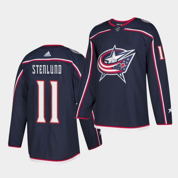 Kevin Stenlund #11 Blue Jackets 2021 Authentic Hom...