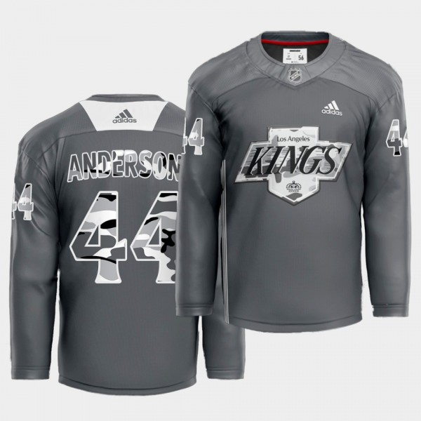 LA Kings X Undefeated Mikey Anderson #44 Gray Jers...