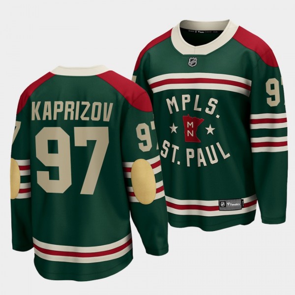 Kirill Kaprizov Minnesota Wild 2022 Winter Classic Green State of Hockey Men Jersey