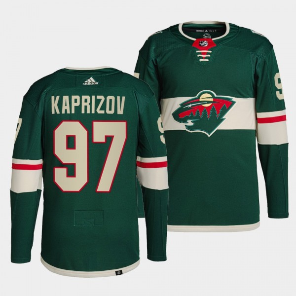 Kirill Kaprizov #97 Wild Home Green Jersey 2021-22...