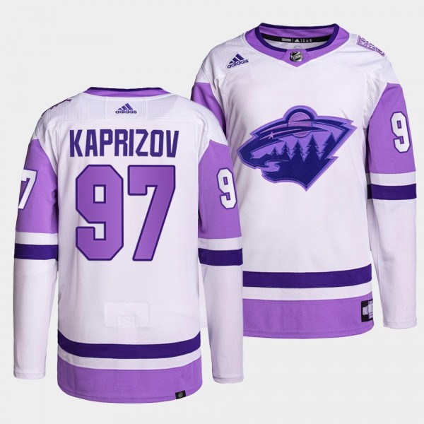 Minnesota Wild Kirill Kaprizov HockeyFightsCancer Jersey #97 White Primegreen Authentic