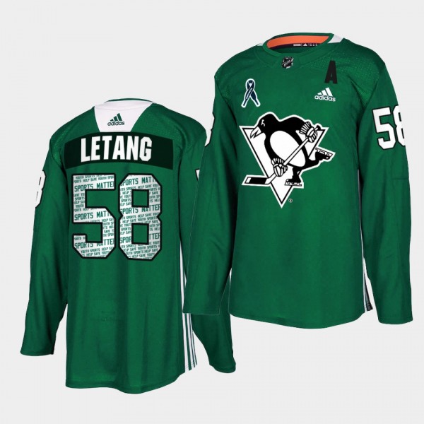 Kris Letang #58 Penguins Sports Matter Special Gre...
