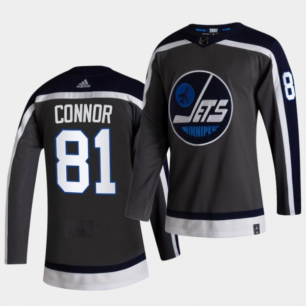 Winnipeg Jets 2021 Reverse Retro Kyle Connor Grey Authentic Jersey