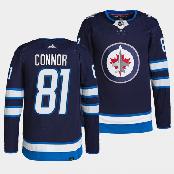 Kyle Connor Jets Authentic Pro Navy Jersey #81 Hom...