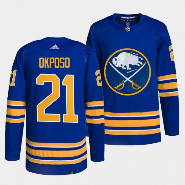 Sabres Home Kyle Okposo #21 Royal Jersey Authentic...