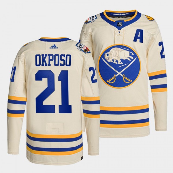 Buffalo Sabres 2022 Heritage Classic Kyle Okposo #21 White Jersey Primegreen Authentic