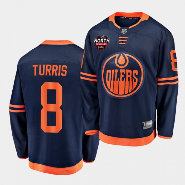 Edmonton Oilers Kyle Turris 2021 North Division Patch Navy Jersey Alternate