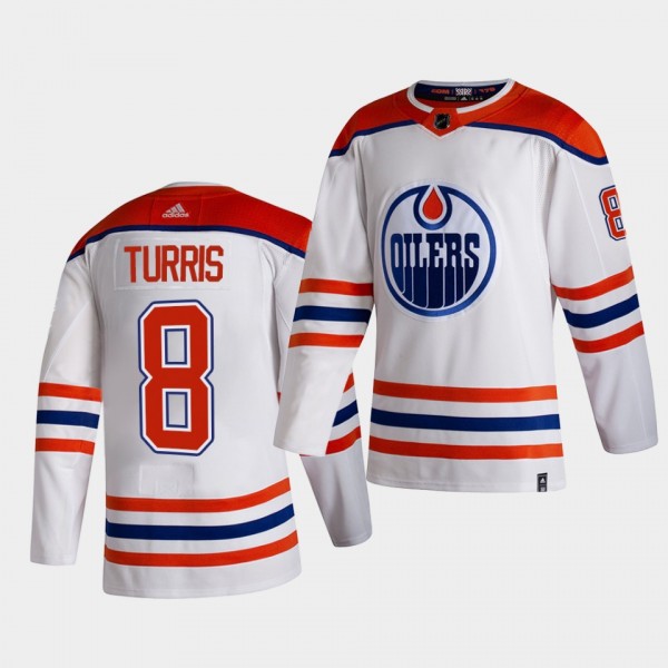 Edmonton Oilers 2021 Reverse Retro Kyle Turris Whi...