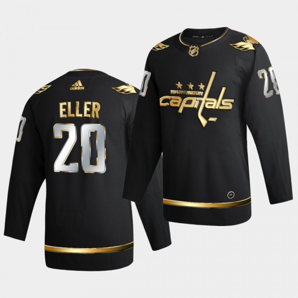 Washington Capitals Lars Eller 2020-21 Golden Edition Limited Authentic Black Jersey