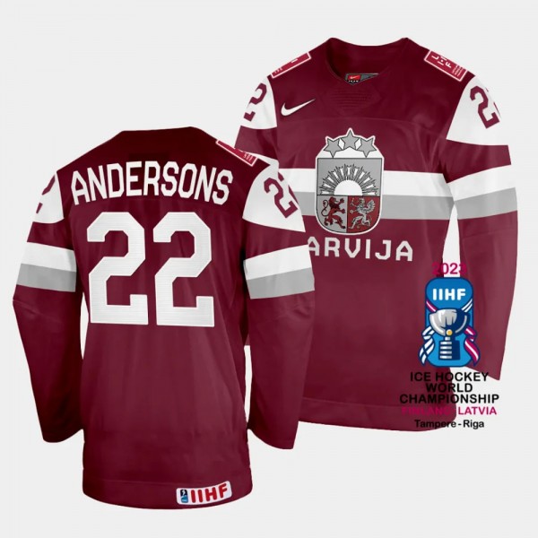 Toms Andersons Latvia Hockey 2023 IIHF World Champ...
