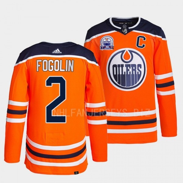 Hall of Fame patch Lee Fogolin Edmonton Oilers Aut...