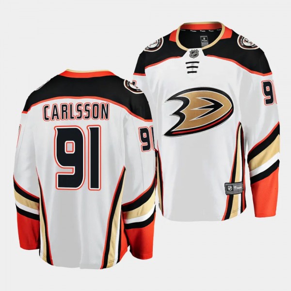 Anaheim Ducks Leo Carlsson 2023 NHL Draft White Aw...