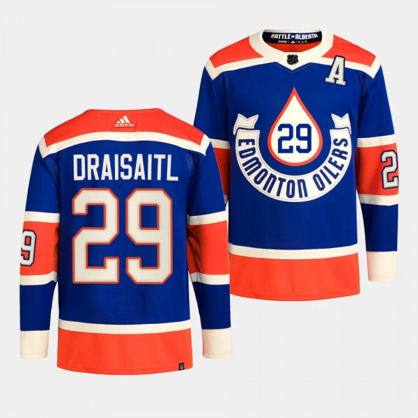2023 NHL Heritage Classic Edmonton Oilers Leon Draisaitl #29 Royal Primegreen Jersey