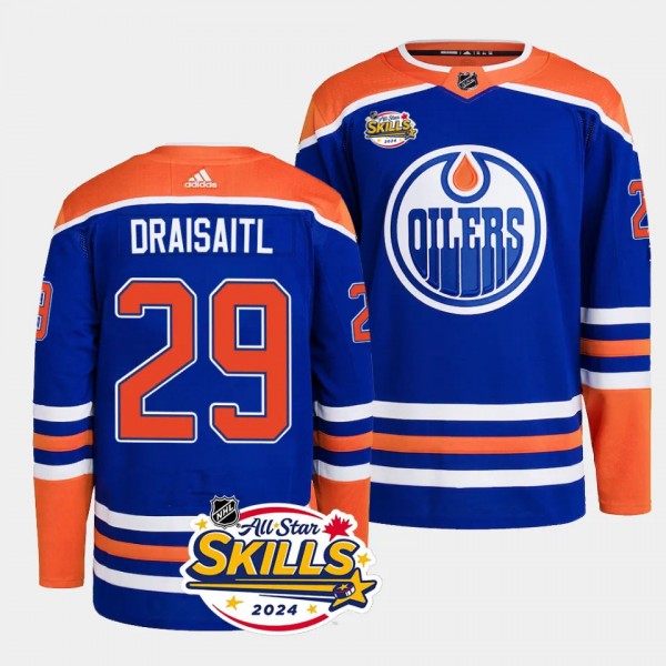 2024 NHL All-Star Skills Leon Draisaitl Edmonton Oilers Royal #29 Authentic Home Jersey