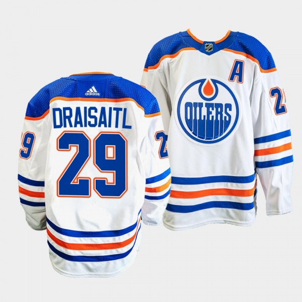 Edmonton Oilers 2022-23 Primegreen Authentic Leon Draisaitl #29 White Jersey Away