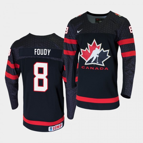 Canada Team 8 Liam Foudy 2021 IIHF World Champions...