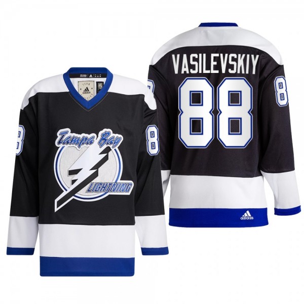 Andrei Vasilevskiy #88 Tampa Bay Lightning Team Classics Black Heritage Jersey