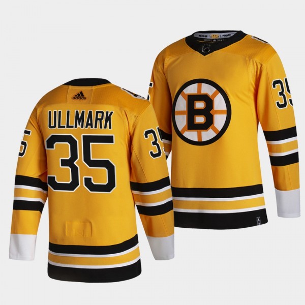 Linus Ullmark #35 Bruins 2021 Reverse Retro Specia...