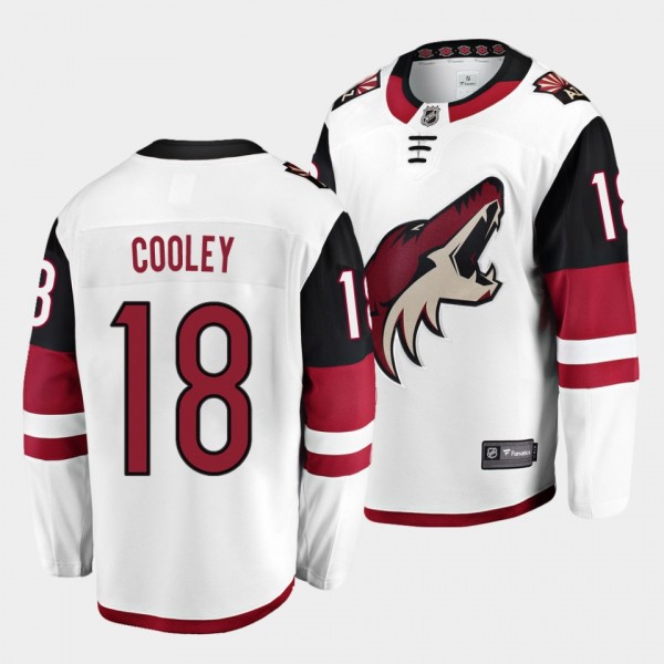 Logan Cooley Coyotes #18 Away Jersey White 2022 NH...