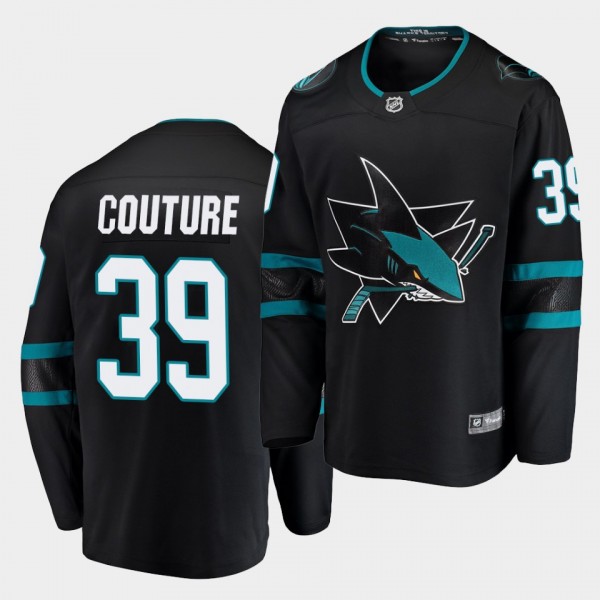 Logan Couture #39 Sharks Fanatics Branded Alternat...