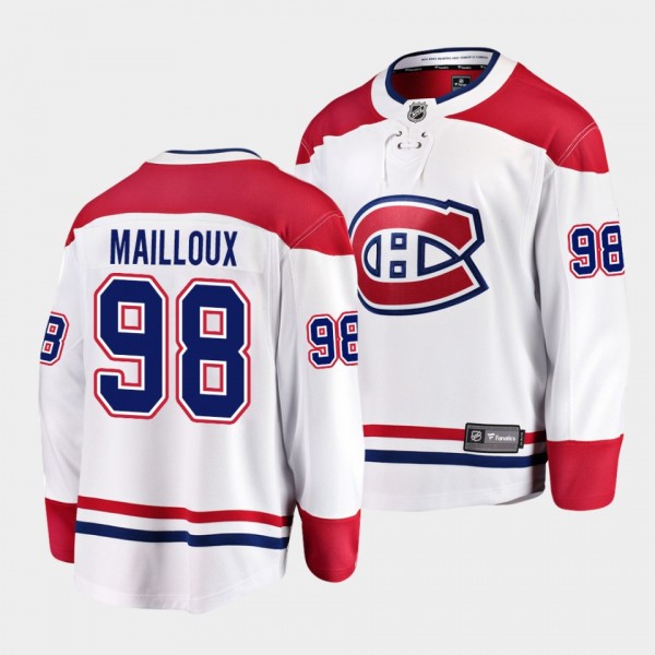 Logan Mailloux Montreal Canadiens 2021 NHL Draft Jersey Away White
