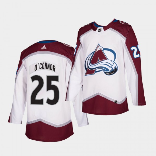 Logan O'Connor #25 Avalanche 2021 Authentic Away W...