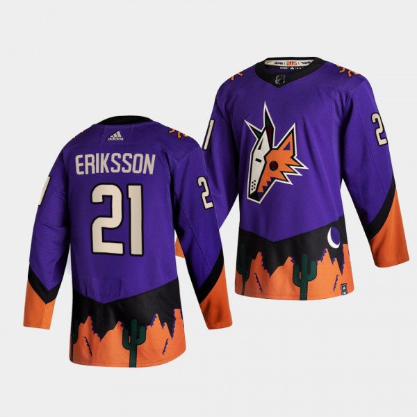 Loui Eriksson Coyotes 2021 Reverse Retro Special Edition Jersey Purple