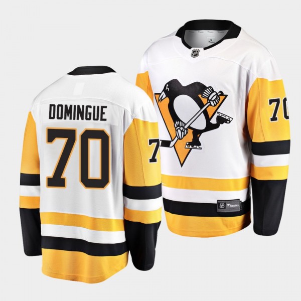 Louis Domingue Pittsburgh Penguins 2021-22 Away Wh...