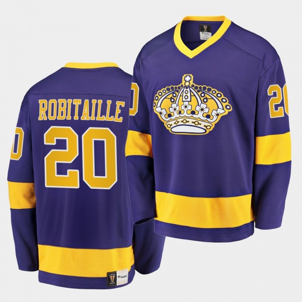 Luc Robitaille #20 Los Angeles Kings Vintage Purple Premier Retired Jersey