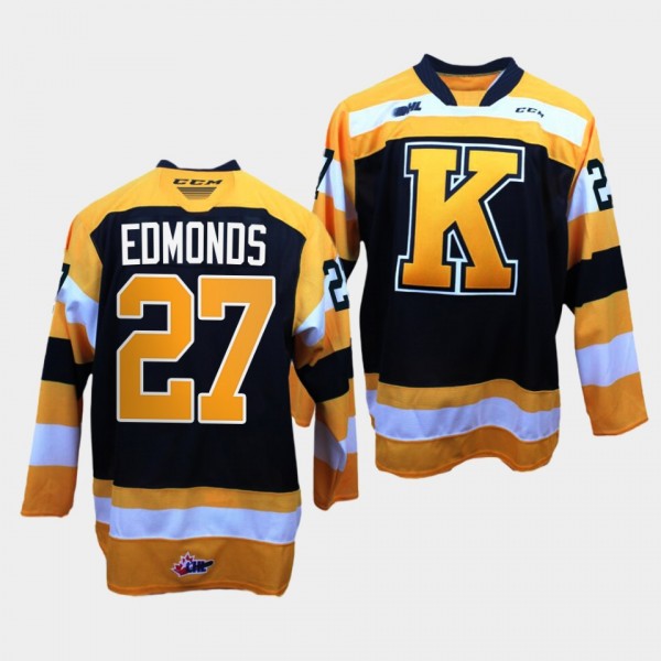 Lucas Edmonds Kingston Frontenacs #27 Black OHL Ho...