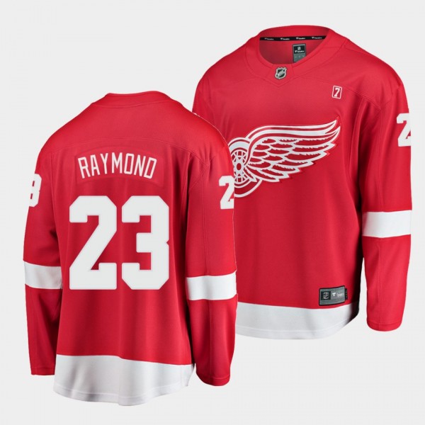 Lucas Raymond Detroit Red Wings 2021-22 Home Red P...