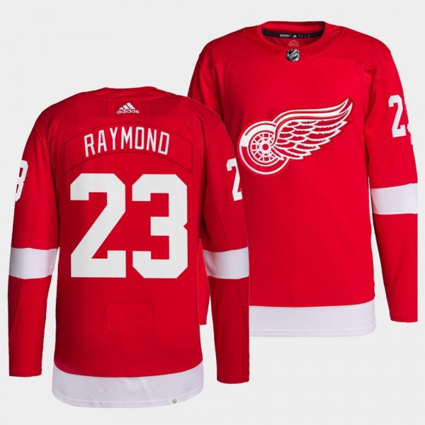 Lucas Raymond #23 Red Wings Home Red Jersey 2021-2...
