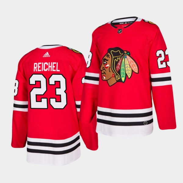 Lukas Reichel #23 Blackhawks 2020 NHL Draft Authentic Red Jersey