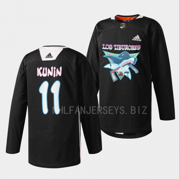 San Jose Sharks 2022 Los Tiburones Luke Kunin #11 ...