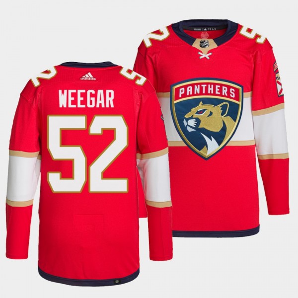 MacKenzie Weegar Panthers Home Red Jersey #52 Prim...