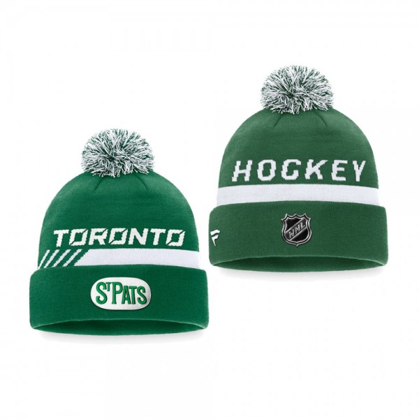 Maple Leafs Authentic Pro Locker Room Green Knit H...