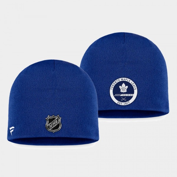 2022 Training Camp Toronto Maple Leafs Authentic Pro Blue Beanie Hat