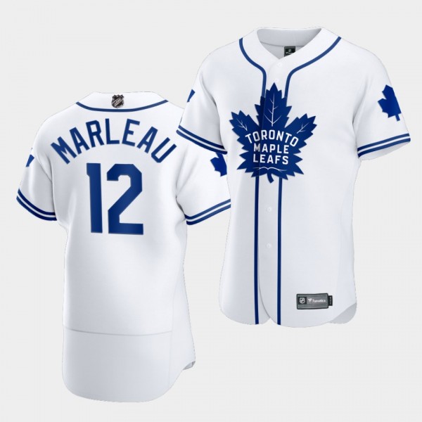 Patrick Marleau Toronto Maple Leafs 2020 NHL X MLB Crossover Edition White Baseball Jersey